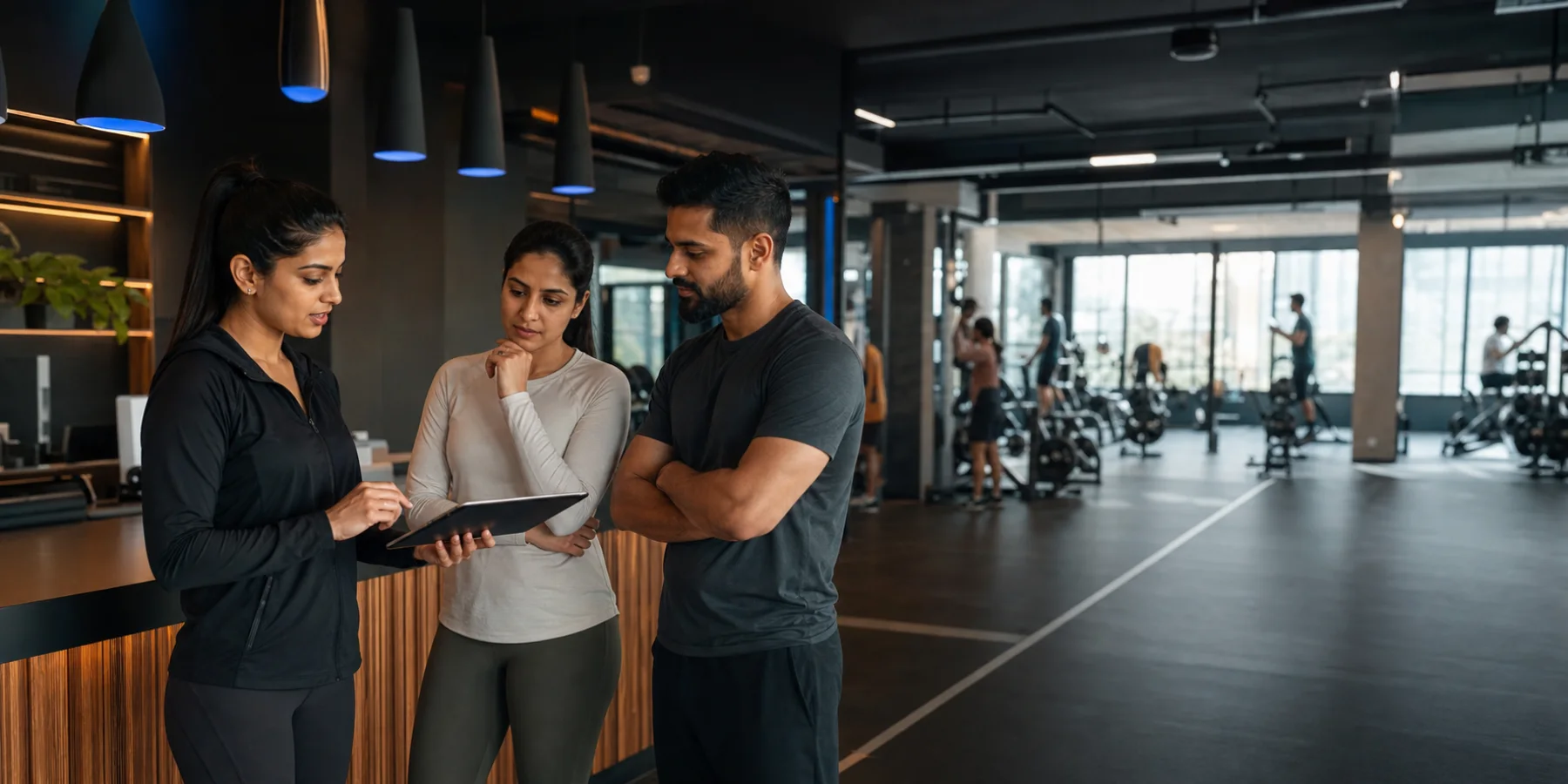 A gym operations team using Atlas to coordinate the member journey.